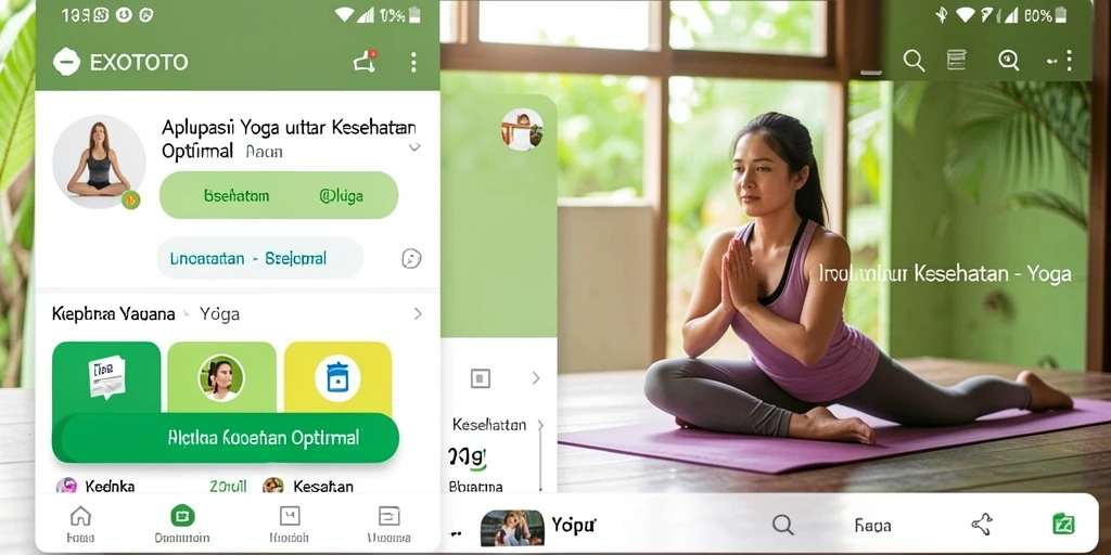 Tampilan antarmuka EXOTOTO yang user-friendly untuk latihan Yoga.