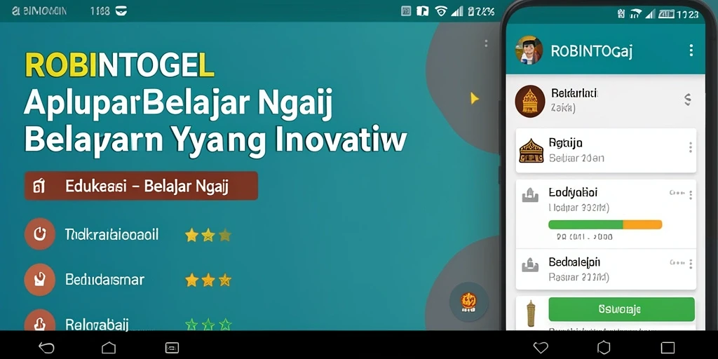 Screenshot dari antarmuka aplikasi Belajar Ngaji ROBINTOGEL