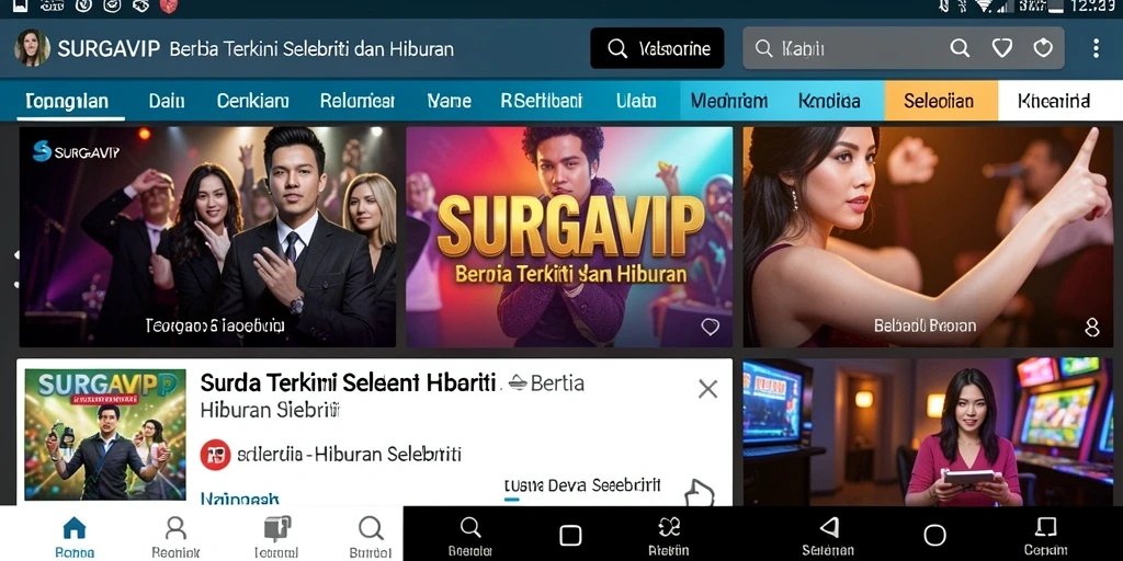 Tampilan antarmuka SURGAVIP yang menarik dan informatif.